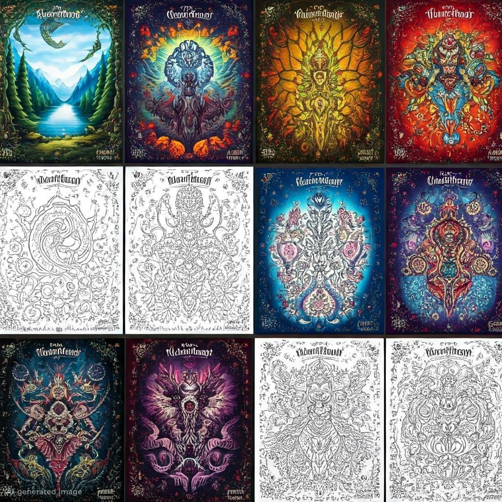 Custom Made Adult Coloring Books - 25 Pages